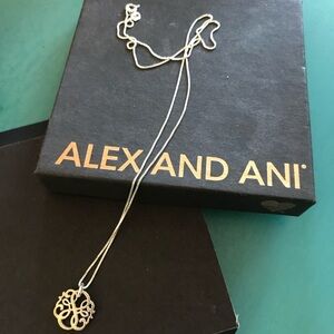 Alex and Ani Sterling Silver Filigree Pendant Necklace